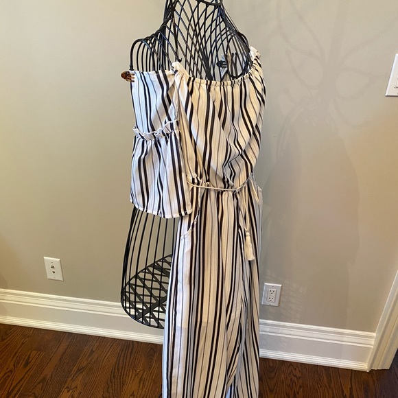 Pinstripe Jumpsuit - Picture 2 of 3